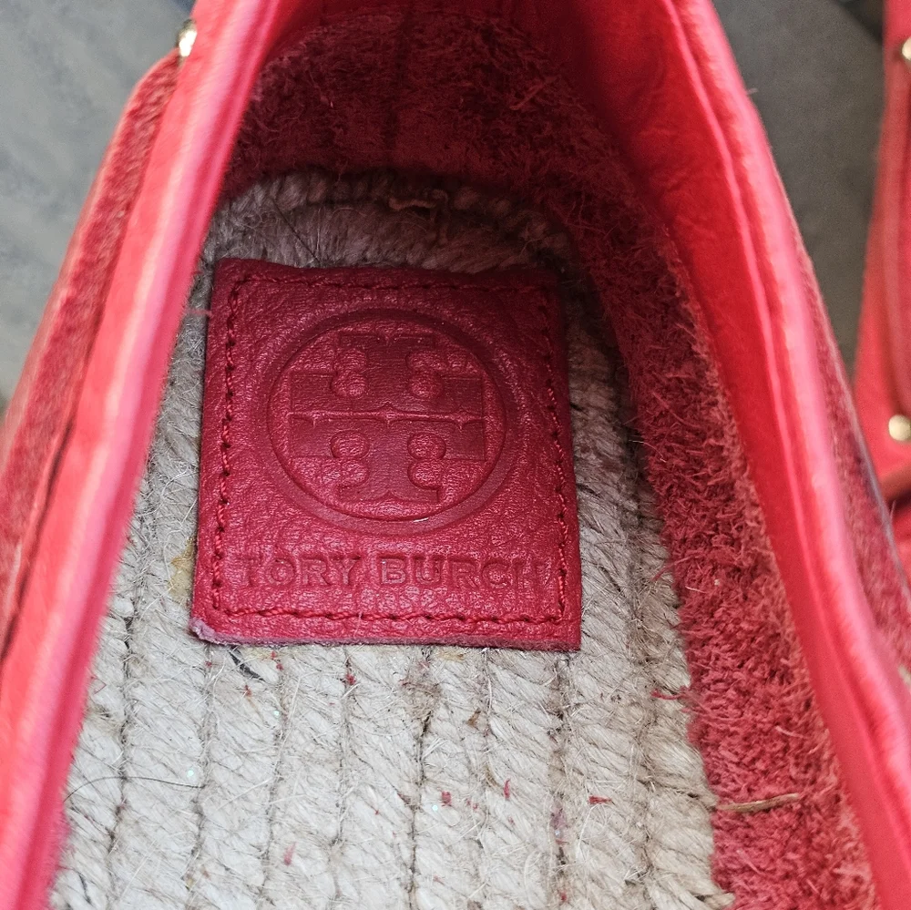 New Tory Burch red leather loafers - Picture 2 of 8